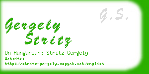 gergely stritz business card